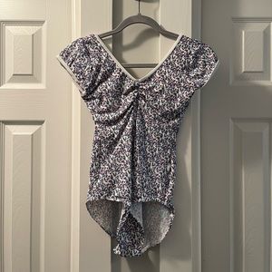 Class In cap sleeve pinch leotard